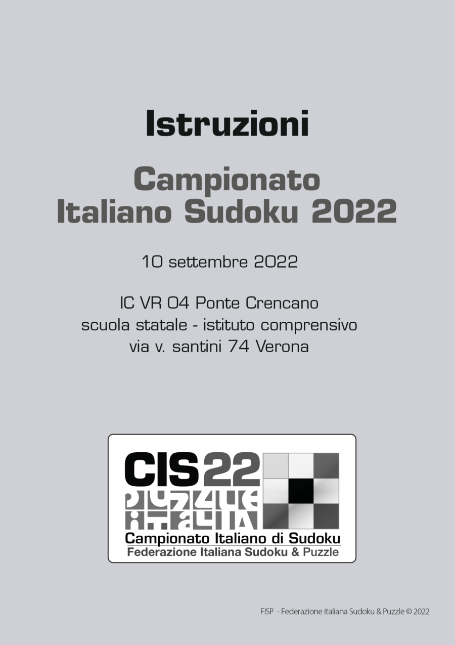 I sudoku 2022 (istruzioni italiano) (pagina singola)